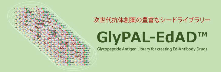 次世代抗体創薬の豊富なシードライブラリー GlyPAL-EdAD™ Glycopeptide Antigen Library for creating Ed-Antibody Drugs
